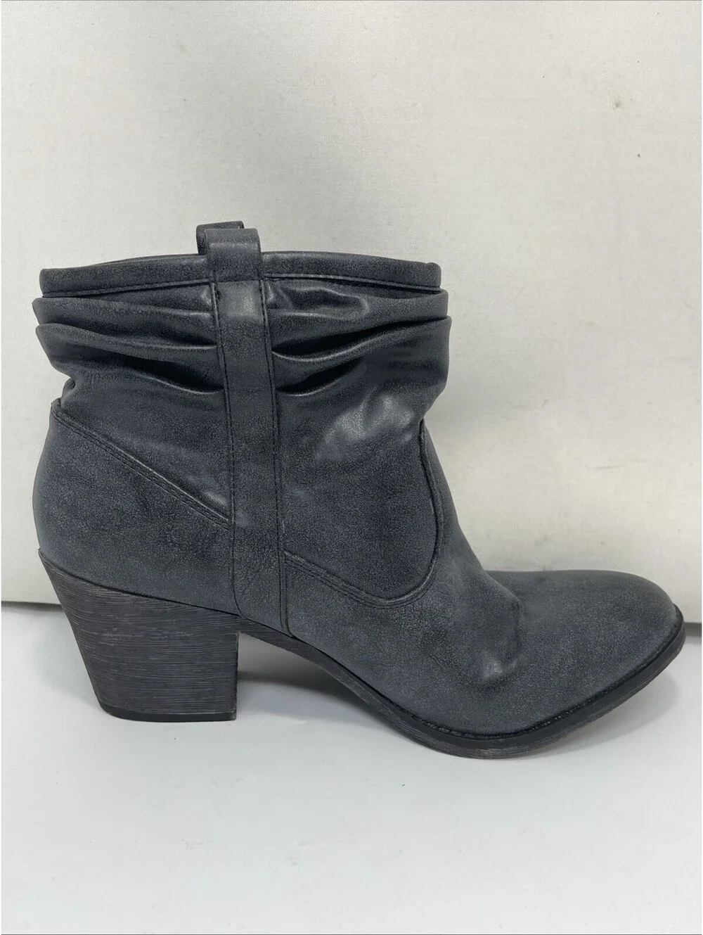 K9 By Rocket Dog Boots Womens 11M Pull On Ankle Bootie Blue Faux Leather Heels